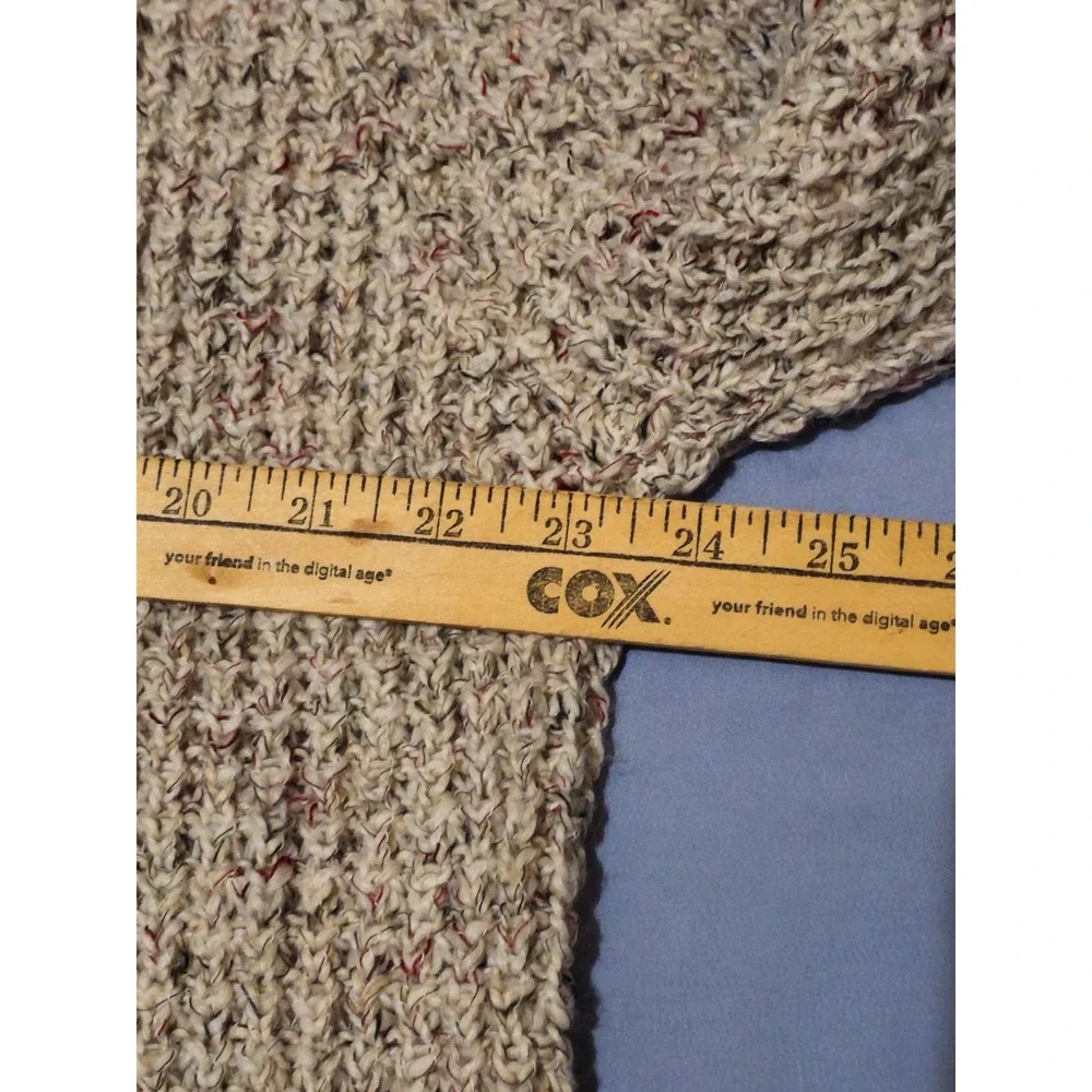 Free People Dylan Tweedy‎ Oversized  Knit Sweater Small Oatmeal Wool Blend Tunic
